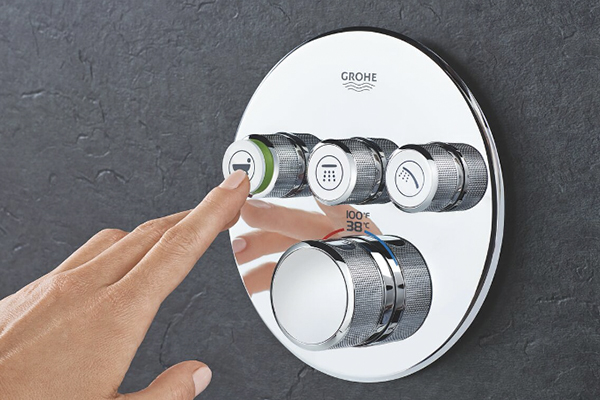 Smart control panel for a shower